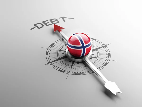 Norwegisches Schuldenkonzept — Stockfoto