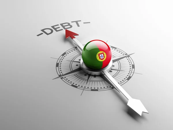 Conceito de Dívida Portugal — Fotografia de Stock