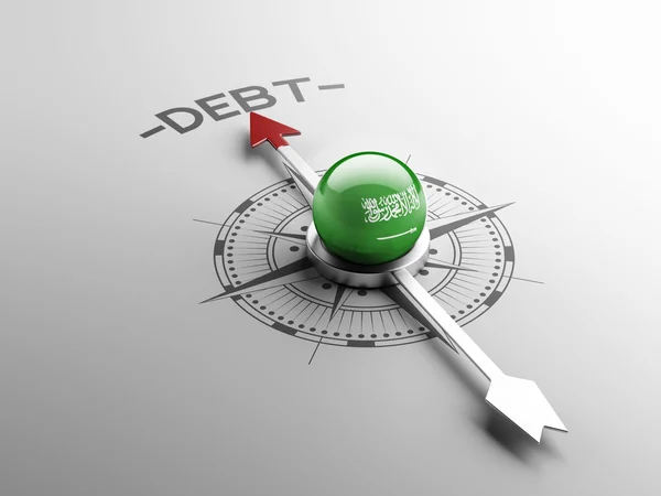 Suudi Arabistan borç kavramı — Stok fotoğraf