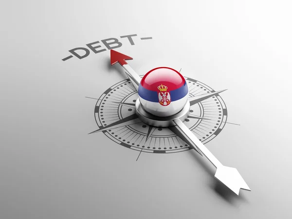 セルビア負債概念 — ストック写真