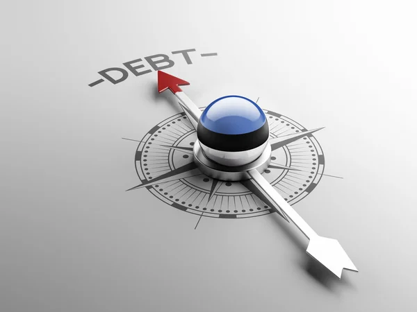 Estonie Concept de la dette — Photo