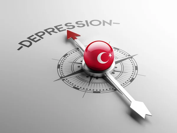 Turkiet Depression koncept — Stockfoto