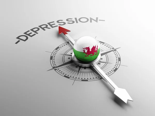 Концепция Уэльской депрессии — стоковое фото