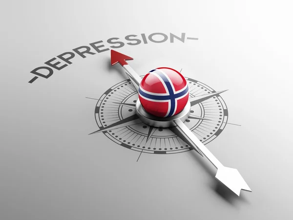 Norge Depression koncept — Stockfoto