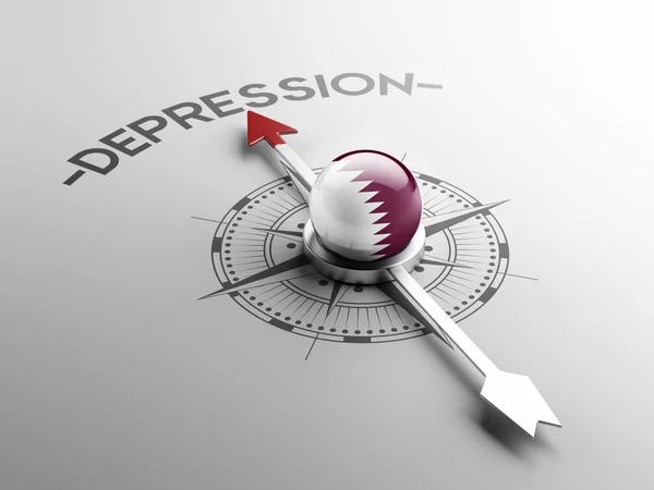 Qatar Depression koncept — Stockfoto