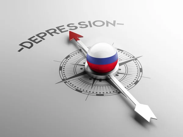 Ryssland Depression koncept — Stockfoto