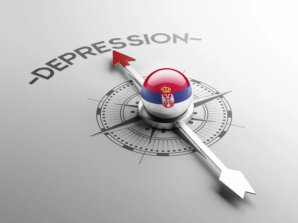 Serbia Depression Concept — Stock Photo, Image