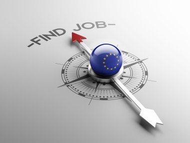 European Union Find Job Concept clipart