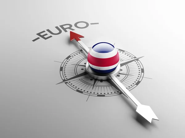 Концепция евро Коста-Рики — стоковое фото