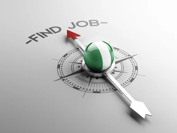 Nigeria vinden Job Concept — Stockfoto