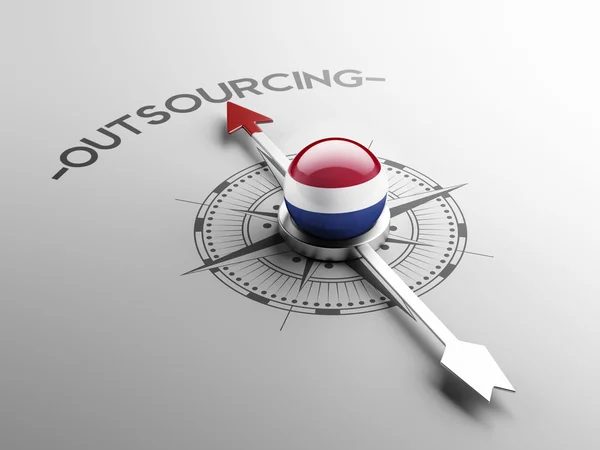 Países Bajos Outsourcing Concep —  Fotos de Stock