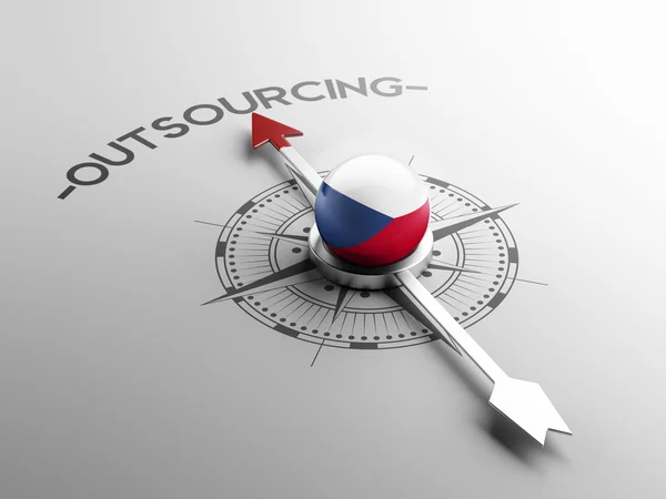 República Checa Outsourcing Concep — Fotografia de Stock