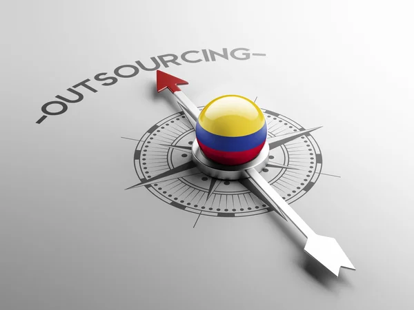 Concepto de Outsourcing Colombia —  Fotos de Stock