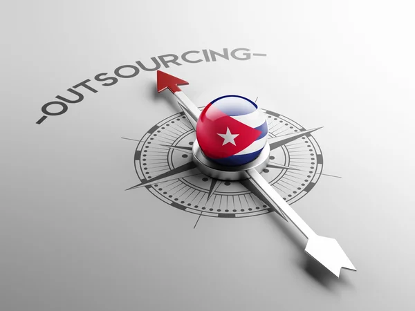 Cuba Outsourcing Concep — Stockfoto