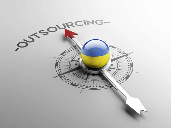 Ukrainisches Outsourcing-Konzept — Stockfoto