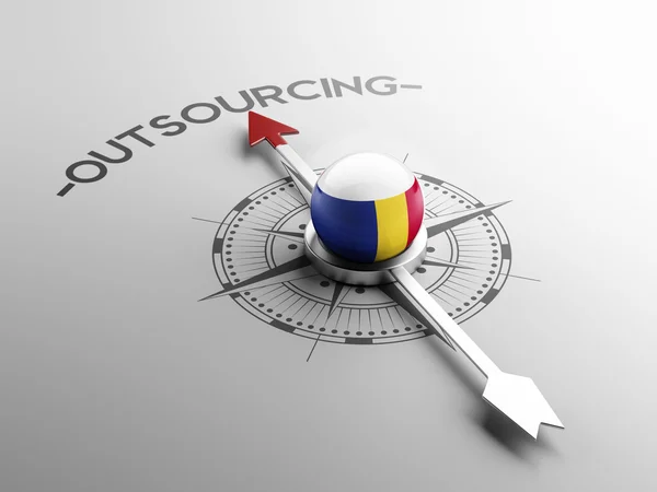 Roménia Outsourcing Concep — Fotografia de Stock