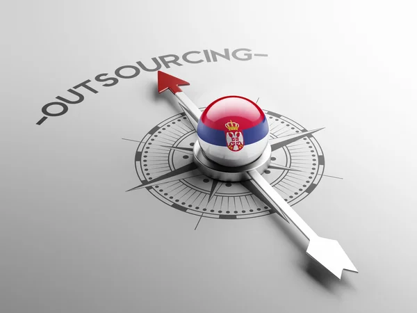 Sérvia Outsourcing Concep — Fotografia de Stock