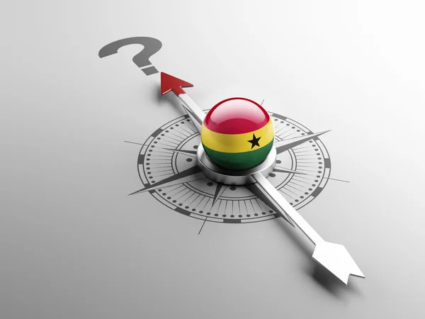 Ghanas Fragezeichen-Konzept — Stockfoto