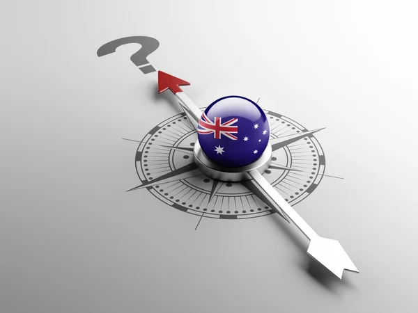 Concepto de signo de interrogación de Australia — Foto de Stock