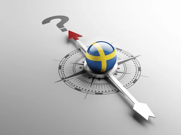 Švédsko otázku Mark koncept — Stock fotografie