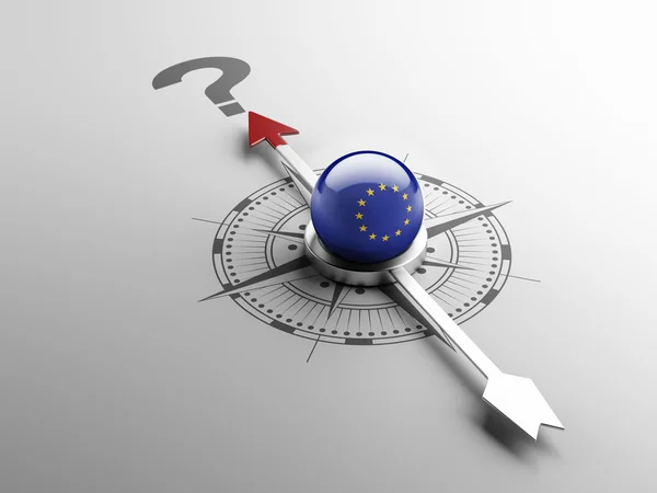 Europeiska unionen fråga Mark koncept — Stockfoto