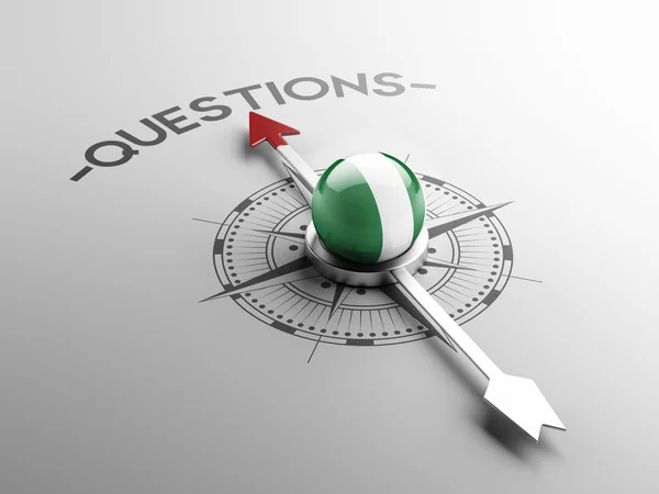 Nigeria Questions Concept — Stock Photo, Image