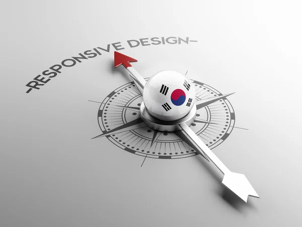 Zuid-korea kompas concept — Stockfoto