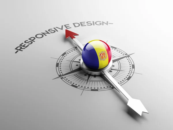Andorra responsieve Design Concept — Stockfoto