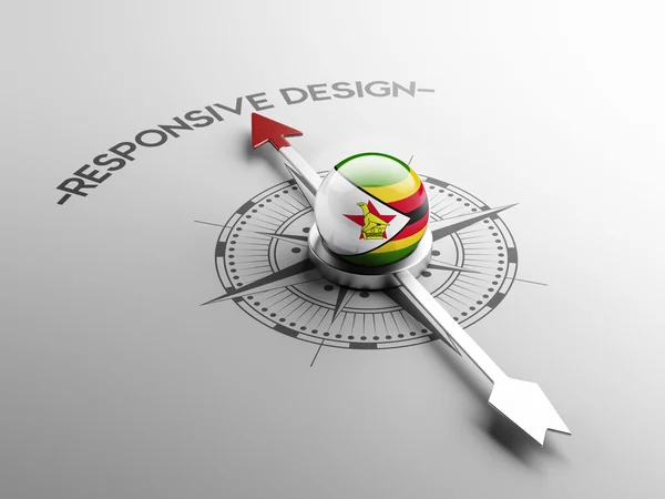 Zimbabwe responsive design konzept — Stockfoto
