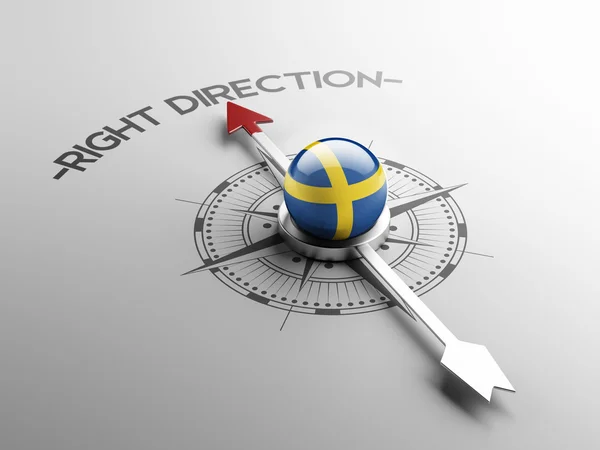 Sweden Right Direction Concept — Stock Photo, Image