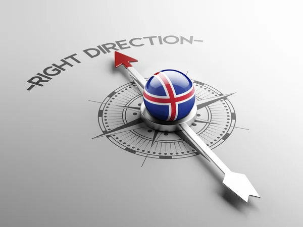 Iceland Right Direction Concept — Stock Photo, Image