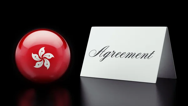 Hong Kong Agreement Concept — Stock Photo, Image