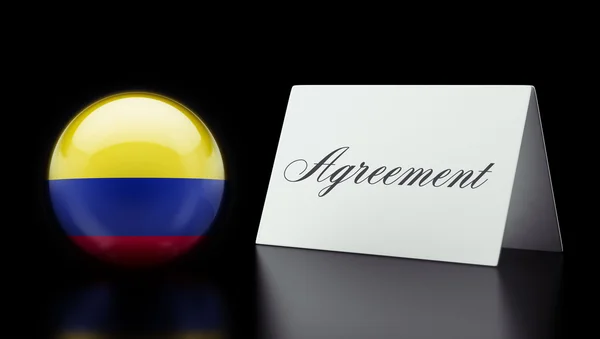 Колумбія угоди концепції — стокове фото