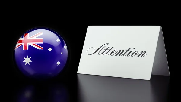 Australia Concetto di attenzione — Foto Stock