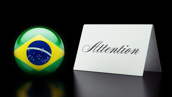 Brazilië aandacht Concept — Stockfoto