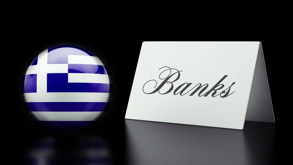 Koncepcja banki Grecja — Zdjęcie stockowe