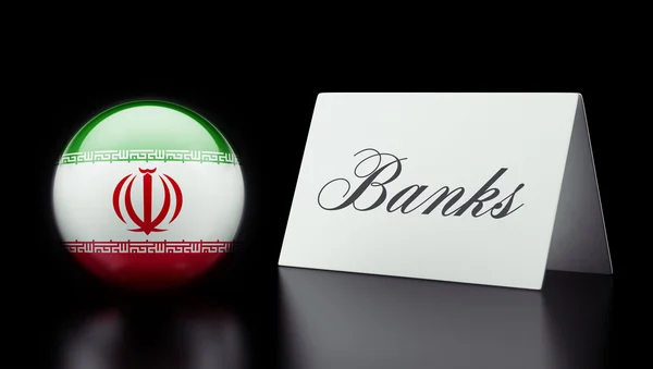 Iran bankaları kavramı — Stok fotoğraf