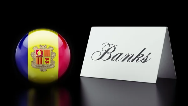 Andorra bankalar kavramı — Stok fotoğraf