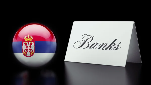 Servië banken Concept — Stockfoto