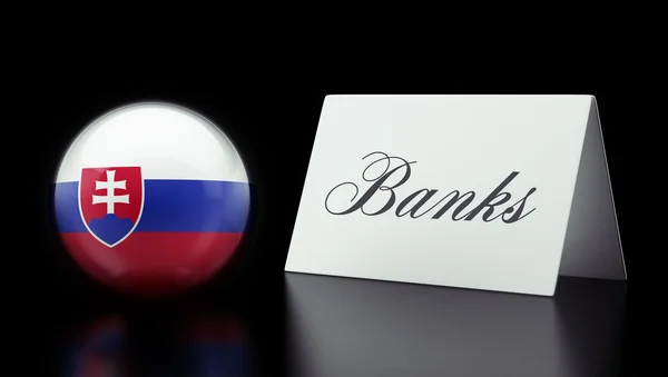 Eslovaquia Bancos Concepto — Foto de Stock