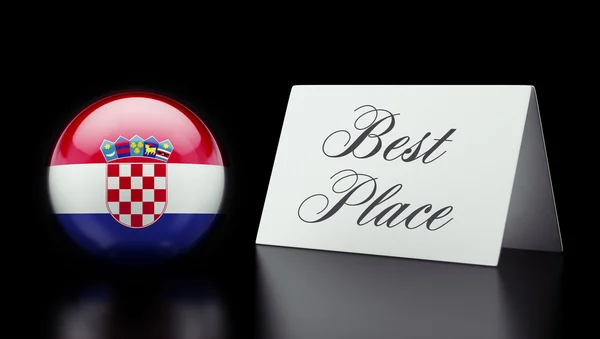 Croacia mejor lugar signo concepto — Foto de Stock