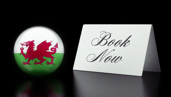 Wales Book Now Concept — Stock Photo, Image