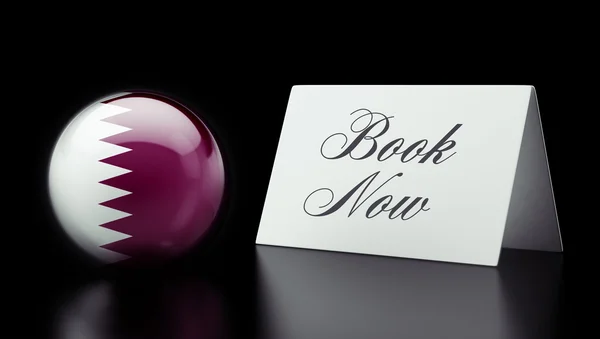 Qatar Book Now Concept — Stock Photo, Image