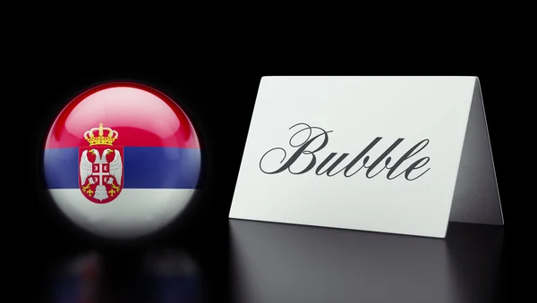 Koncepcja "Bubble" Serbia — Zdjęcie stockowe