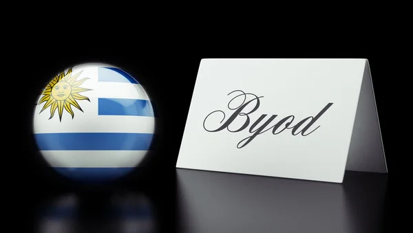 Concetto di Byod Uruguay — Foto Stock