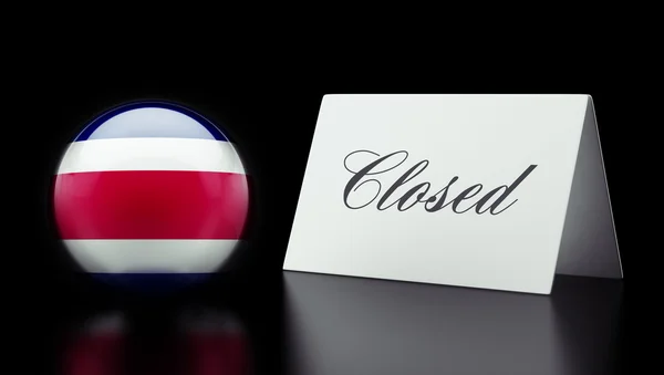 Costa Rica zamknięte koncepcja — Zdjęcie stockowe
