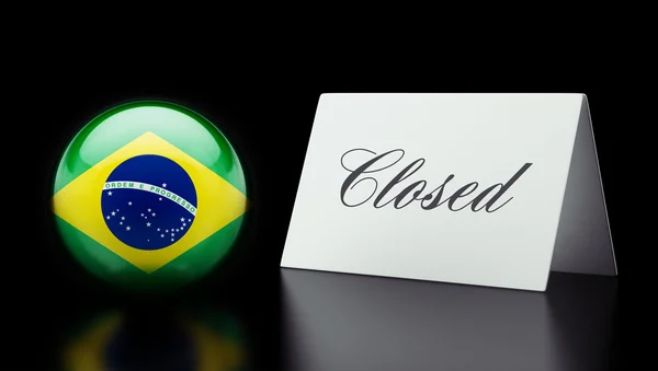 Conceito Fechado Brasil — Fotografia de Stock