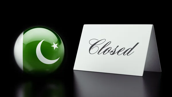 Conceito fechado Paquistão — Fotografia de Stock