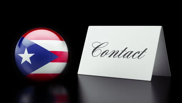 Puerto Rico kontakt koncepcja — Zdjęcie stockowe
