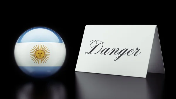 Koncepcja niebezpieczeństwo Argentyna — Zdjęcie stockowe